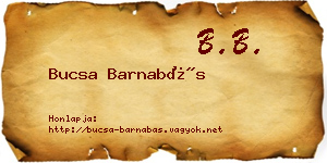 Bucsa Barnabás névjegykártya